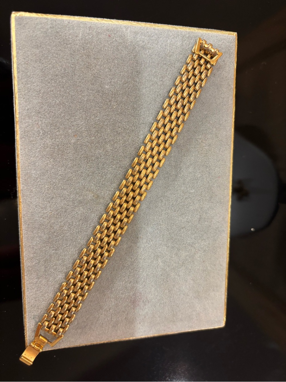 Vintage Gold Mesh Link Bracelet